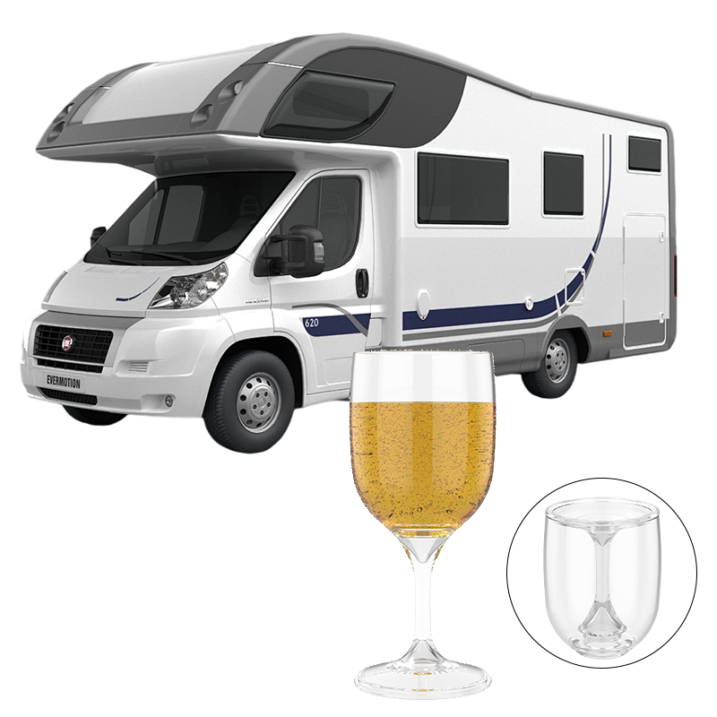 Wine & Beer Guayaquil - 折りたたみワイングラス透明食品グレードプラスチックワイングラス 200 ミリリットルポータブル旅行酒グラスキャラバンキャンピングカーピクニック用