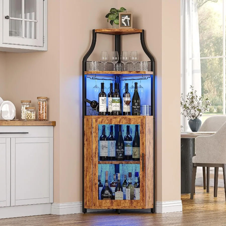 家庭用コーナーバーキャビネット。ウォールナット調のMDF材を - Wine & Beer Guayaquil のレビューと価格